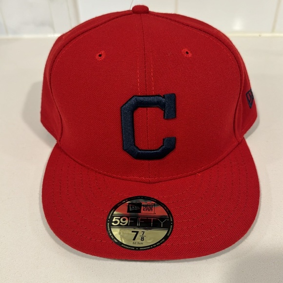 NWT Cleveland Baseball MLB Authentic New Era 59fifty Fitted Hat Block C - Picture 6 of 9
